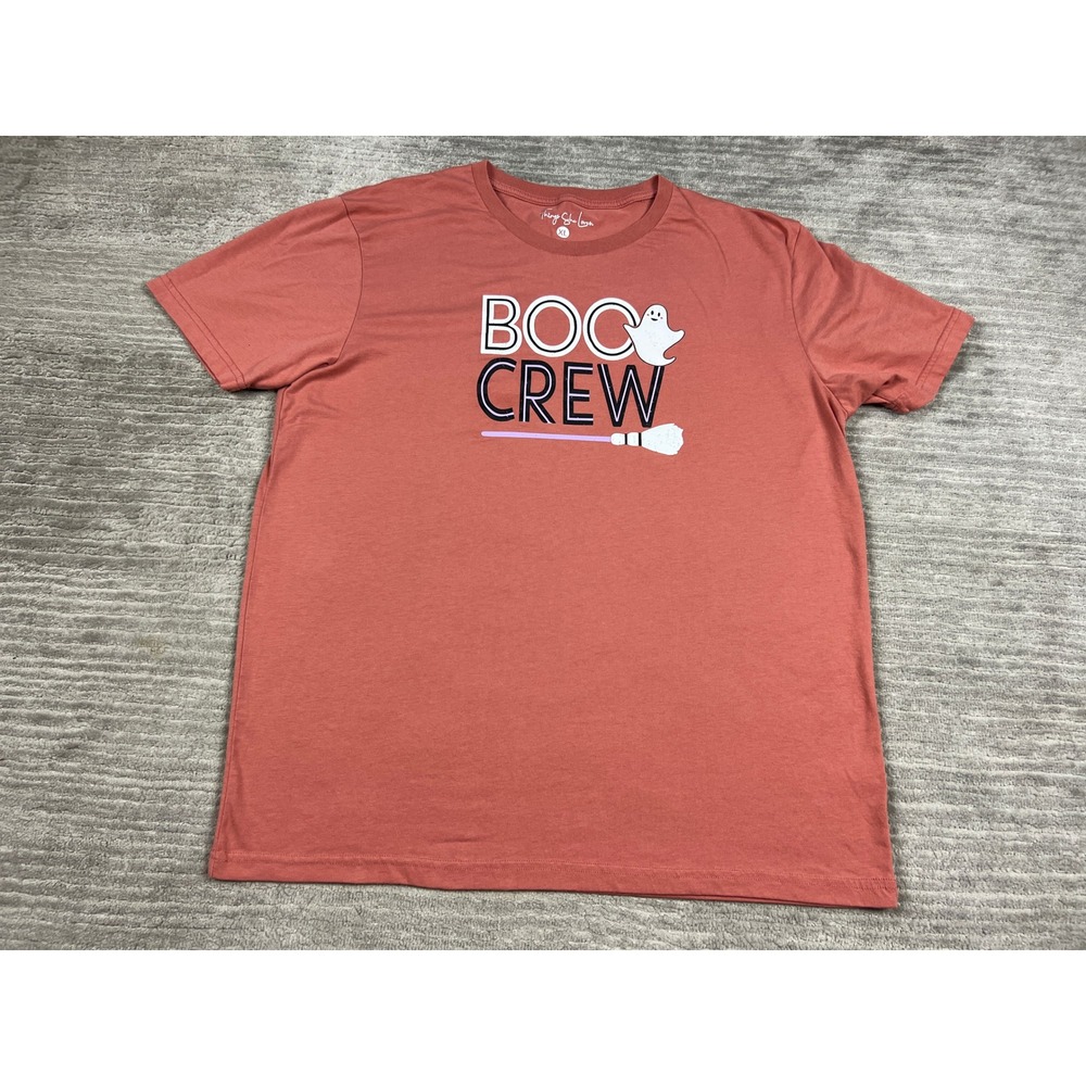 Things She Loves T-Shirt Womens XL Terracotta Boo Crew Halloween Ghost Graphic